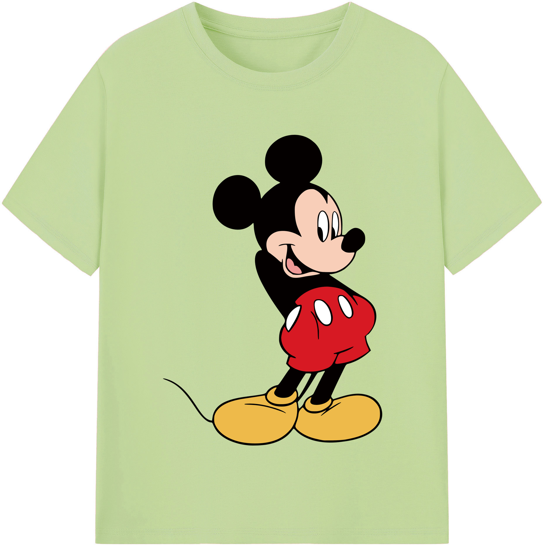 （画像用） ミッキーマウス Mickey Mouse 綿100％半袖Tシャツ（フロントプリント）